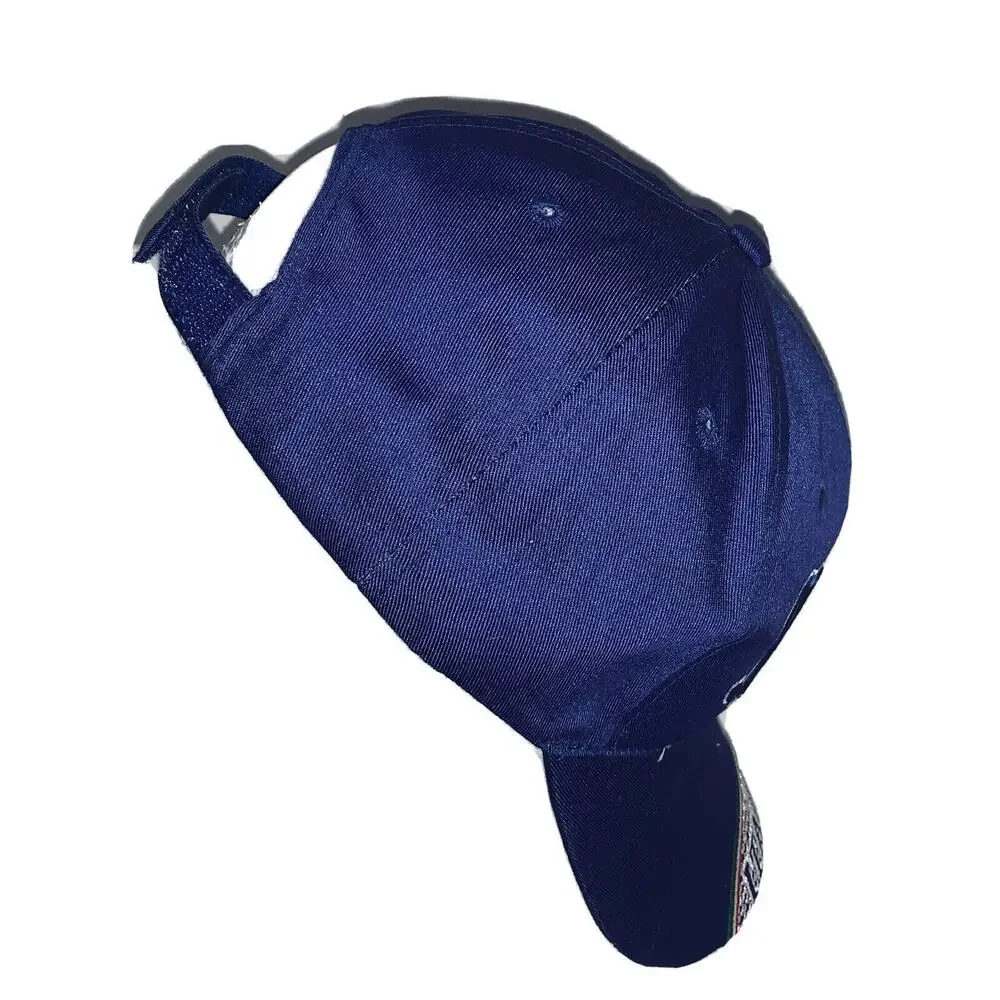 Italia Unisex Blue Cap Hat 3-D Embroidery Flag Adjustable Hook Loop Never Worn